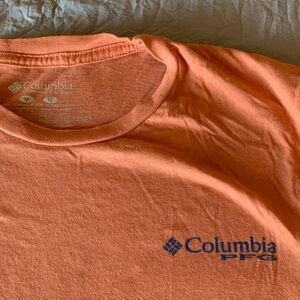Columbia Orange Short Sleeve Tee Casual Comfort